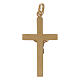 Two-tone 18K gold cross pendant with relief 1.2 gr s2
