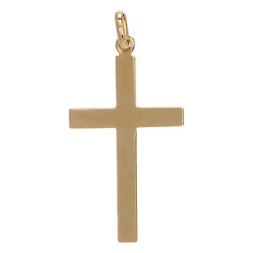 Cross pendant in 750/00 yellow gold with arrow decoration 1.1 gr 2