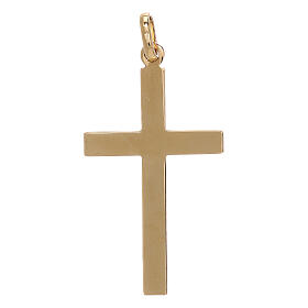 Pendente croce oro giallo 750/00 decoro freccia 1,1 gr
