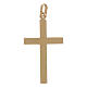 Pingente cruz bicolor impressa ouro 18K 1,1 gr s2