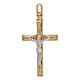 Croce pendente riquadri oro bicolore 750/00 1,25 gr s1