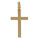 Two-tone 18K gold cross pendant with net 1.15 gr s2