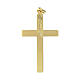 Croix pendentif décoration rayures or jaune 750/00 1,1 gr s2