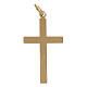 Two-tone 18 kt gold cross pendant with knurled bands 1.15 gr s2