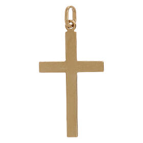 Croix bicolore extrémités rayures or 750/00 1,1 gr