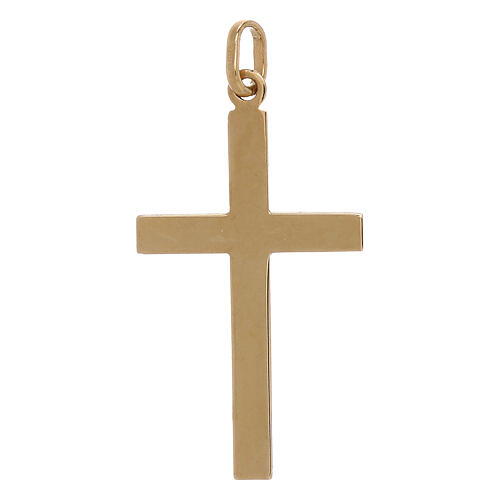 Bicolor cross lined ends 750/00 gold 1.1 gr 2