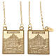 Scapulaire Vatican médaille rectangulaire couleur or blanc 750/00 4,6 gr s6