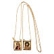 Scapulaire Vatican médaille rectangulaire couleur or blanc 750/00 4,6 gr s7