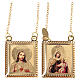 Scapolare Vaticano medaglia squadrata a colori oro giallo 750/00 4,6 gr s5