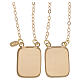 Skapulier, 18 kt Gelbgold, Heiligstes Herz Jesu und Gottesmutter vom Berge Karmel, 5,2 g s4