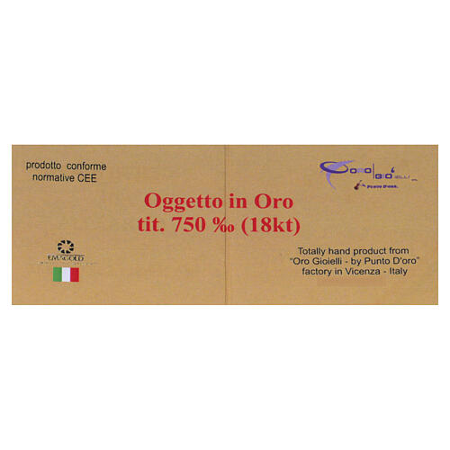 Escapulario oro amarillo 18 quilates de colores Vaticano 5,2 gr 8