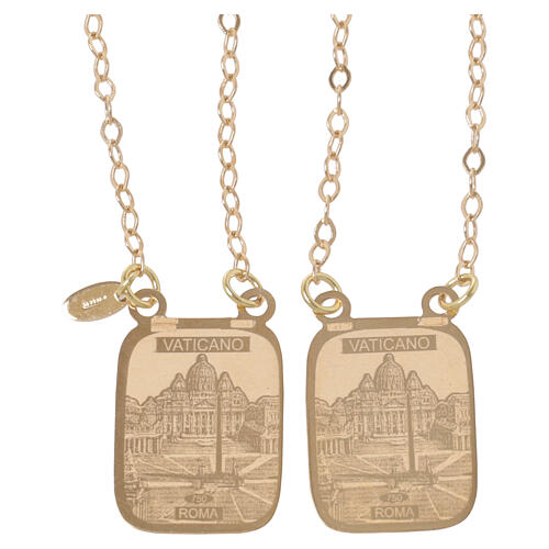 Scapulaire or jaune 18K en couleur Vatican 5,2 gr 6