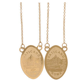 Scapular in 750/00 yellow gold with colour image 4.85 gr