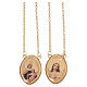 Scapular in 750/00 yellow gold with colour image 4.85 gr s1