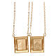 Scapular in 18 kt yellow gold with colour medal and Greek frame 4.4 gr s2