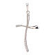 Cross pendant in 750/00 white gold with strass s1