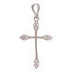 Pendant regular cross white gold white strass 0.95 gr s1