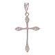 Pendant regular cross white gold white strass 0.95 gr s2