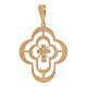 Pendant with concentric crosses and strass in gold 750/00 1.25 gr s2