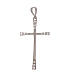 Cross in 750/00 white gold with strass at the ends 1.15 gr s1