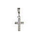 Squared cross with white and red strass, white 18K gold, 0.8 g s2