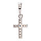 Cross in 750/00 white gold with blue and white strass 0.8 gr s2