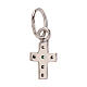 Mini cross pendant in 18 kt white gold with strass 0.45 gr s2