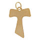 Tau cross with wood effect, 750/00 gold, 1.55 g s2