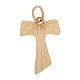 Tau pendant yellow gold wood effect 18 kt 0.7 gr s1