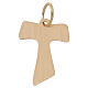 Pendentif Tau or jaune effet bois 18K 0,7 gr s1
