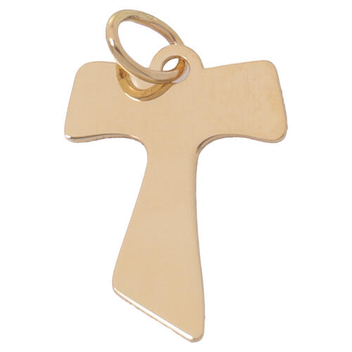 Tau pendant 18-carat yellow gold wood effect 0.7 gr 3