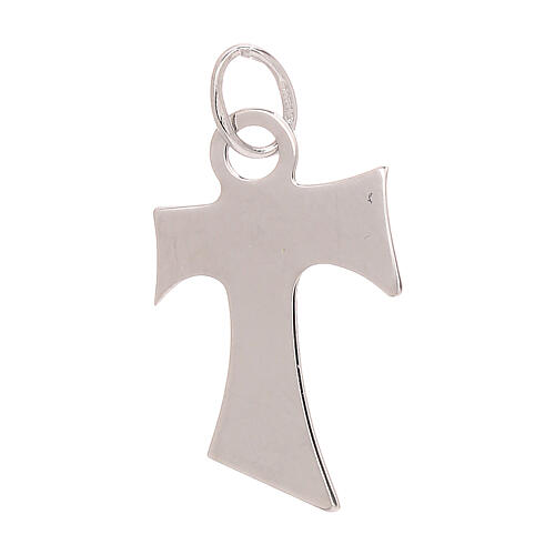 Mini tau cross of satin 18K gold, 0.2 gr 2