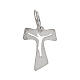 Mini tau cross of white satin 18K gold, 0.2 g s1