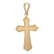 Pointy cross with ray pattern, satin 18K gold, 0.9 g s1