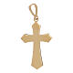 Pointy cross with ray pattern, satin 18K gold, 0.9 g s2