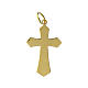 Pointy cross with ray pattern, satin 18K gold, 0.9 g s2