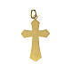 Cross pendant 18-carat yellow gold satin-finished wood effect 0.9 gr s1