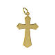 Cross pendant 18-carat yellow gold satin-finished wood effect 0.9 gr s2