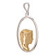 Oval pendant with Virgin side-face, bicolour 750/00 gold, 1.8 g s2