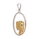Oval pendant Our Lady profile 750/00 bicolor gold 1.8 gr s1
