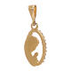 Oval pendant with praying Virgin, 18K gold and white strass, 1 g s2