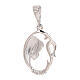 Pendant with Our Lady's silhouette, white gold and white rhinestones, 1.1g s2