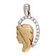 Our Lady Pendant strass 750/00 bicolor gold 1.6 gr s1