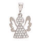 Angel-shaped pendant with strass, white 18K gold, 1.35 g s1