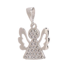 Angel pendant 18-carat white pendant strass body 1.35 gr