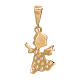 Pendant of praying angel in profile, 750/00 gold and strass, 0.8 g s2