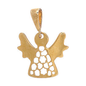 Angel pendant in polished 18K yellow gold, perforated 0.7 g