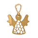 Angel pendant in polished 18K yellow gold, perforated 0.7 g s1