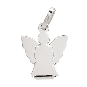 Pendente angioletto oro bianco 18 kt sovrapposto 0,8 gr