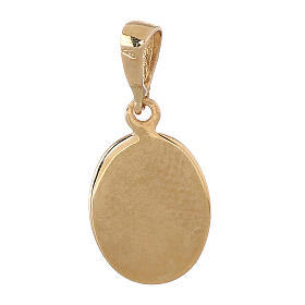 Pendente bicolore ovale angioletto oro 18 kt 0,7 gr